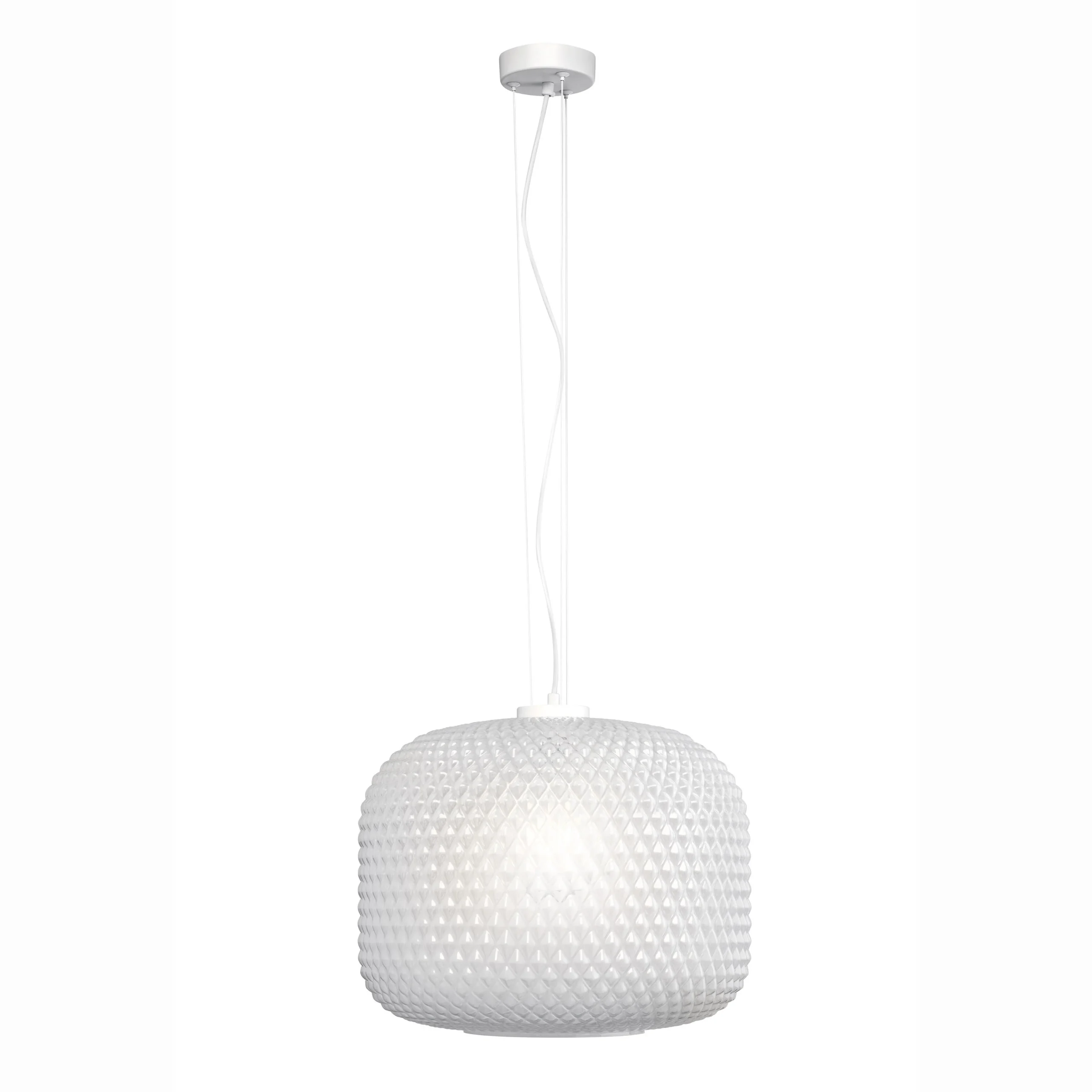 Luce Design Viseća lampa ASHFORD 1xE27 Ø40 Staklo/Metal Bijela