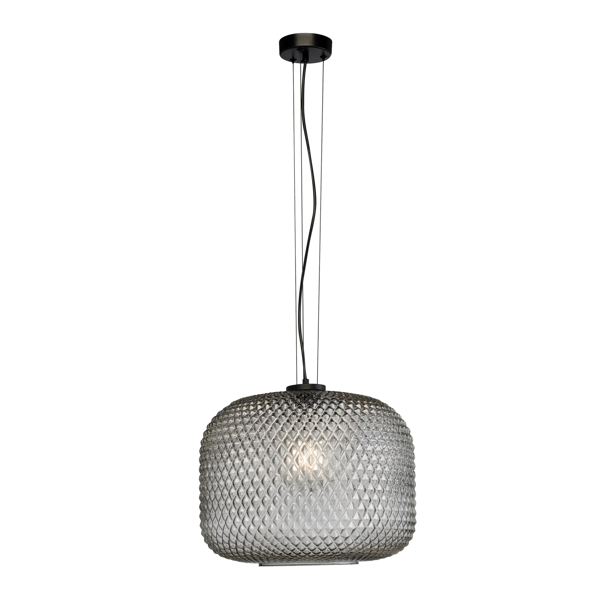 Luce Design Viseća lampa ASHFORD 1xE27 Ø40 Staklo/Metal Siva