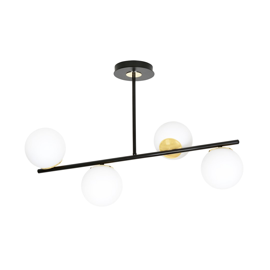 Emibig Stropna svjetiljka FLOKI 230V 10W MAX LED E14 Čelik/ Staklo Crna/ Zlatna