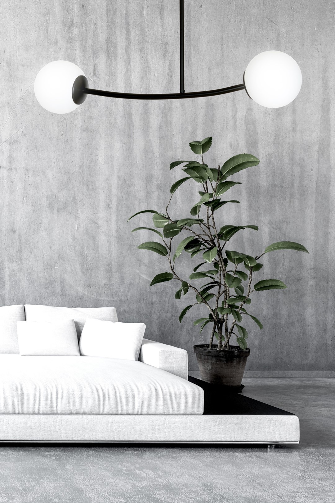 Emibig Stropna svjetiljka HALLDOR 230V 10W MAX LED E14 Čelik/ Staklo Crna