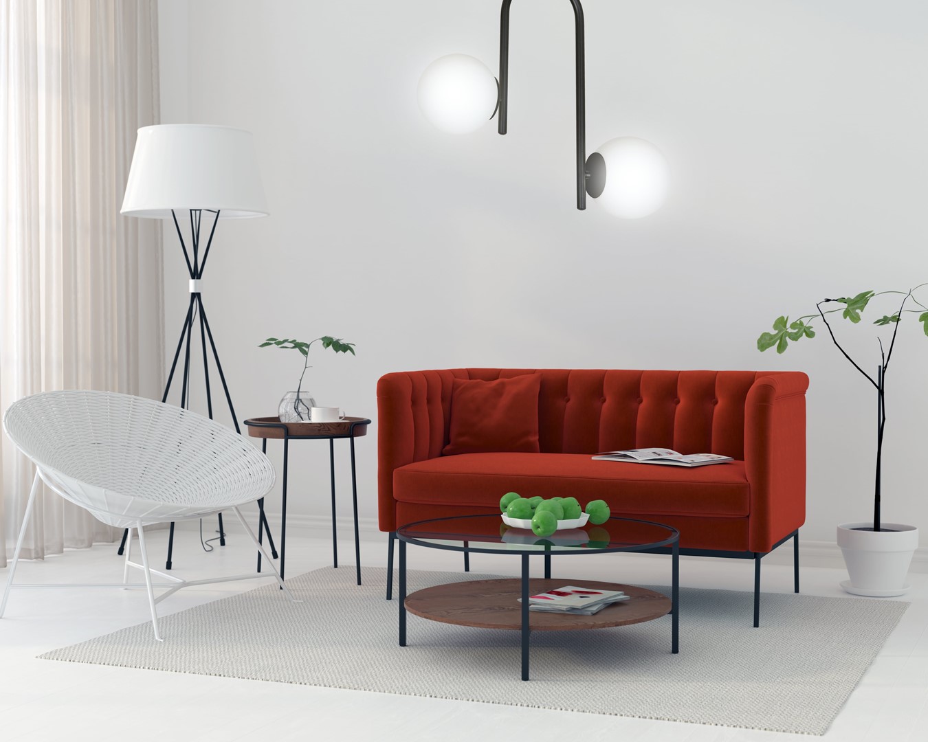 Emibig Stropna svjetiljka KALF 230V 10W MAX LED E14 Čelik/ Staklo Crna