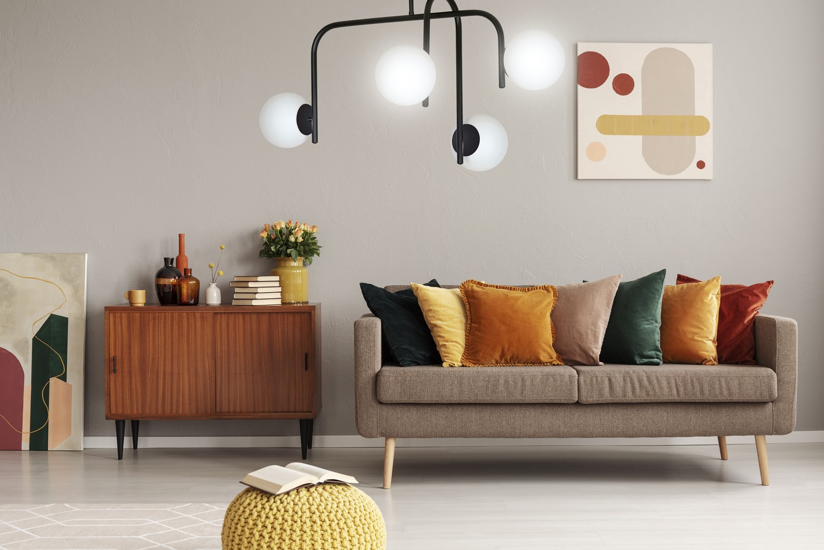Emibig Stropna svjetiljka KALF 230V 10W MAX LED E14 Čelik/ Staklo Crna