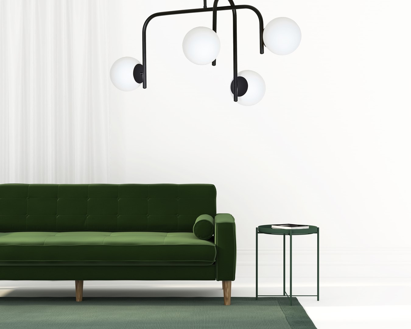 Emibig Stropna svjetiljka KALF 230V 10W MAX LED E14 Čelik/ Staklo Crna
