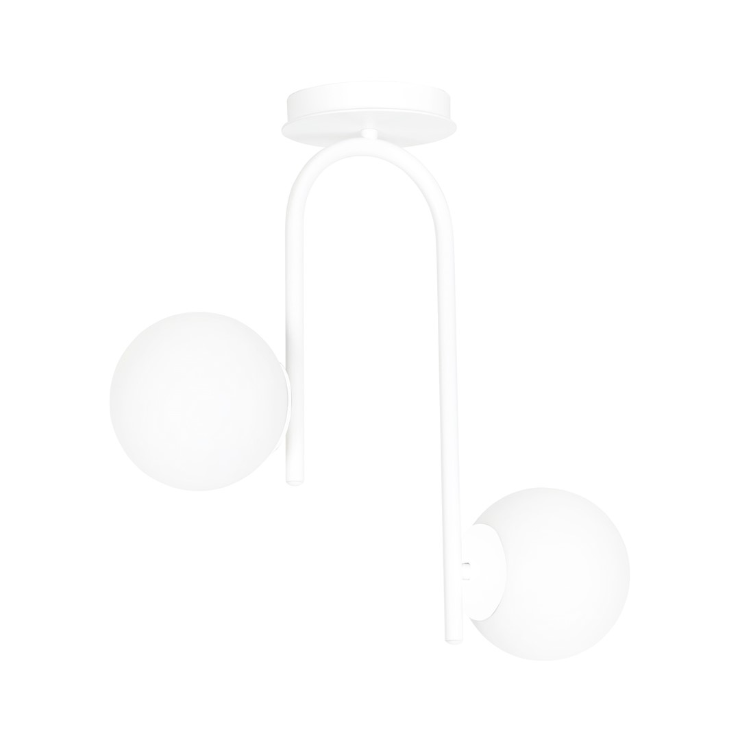 Emibig Stropna svjetiljka KALF 230V 10W MAX LED E14 Čelik/ Staklo Bijela