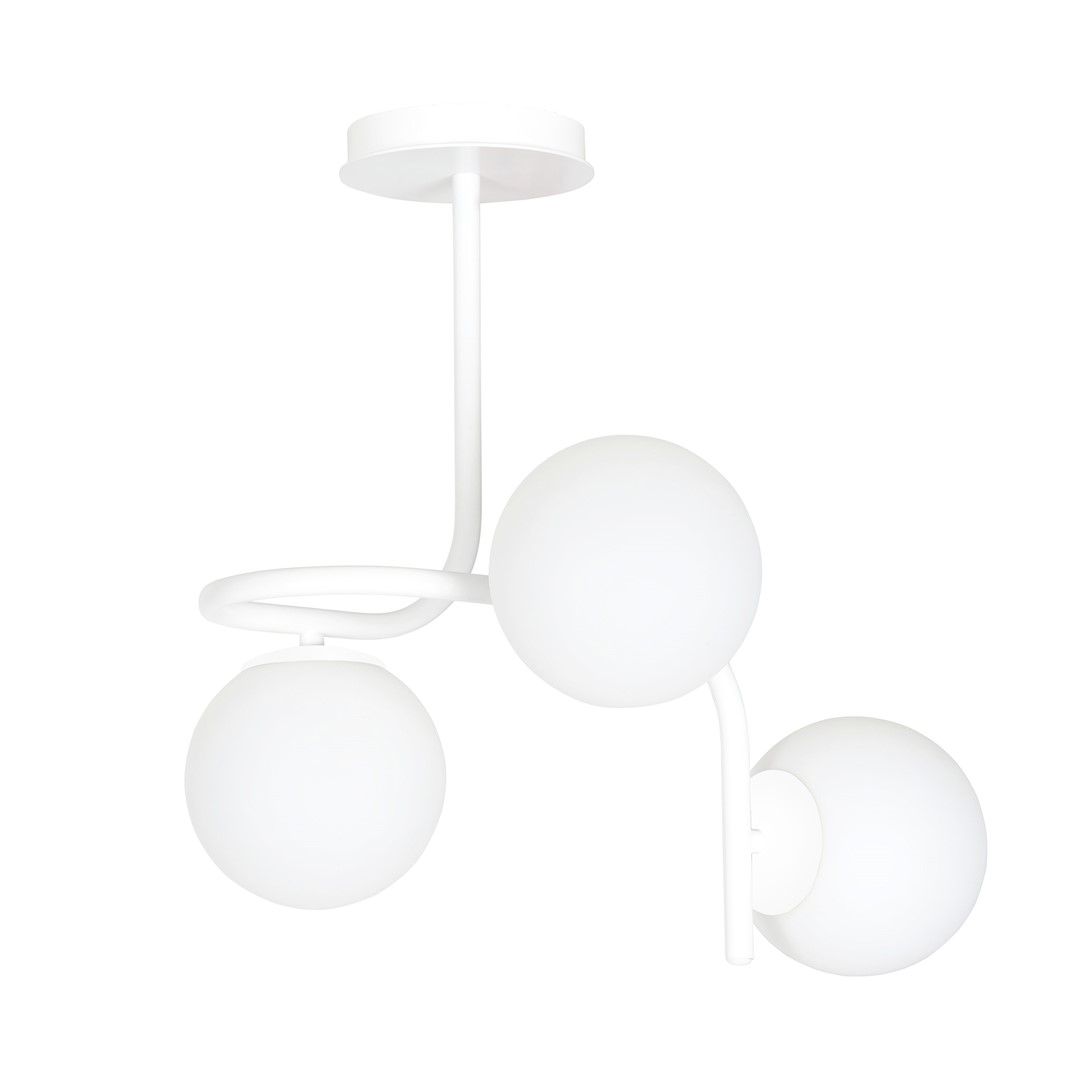 Emibig Stropna svjetiljka KALF 230V 10W MAX LED E14 Čelik/ Staklo Bijela