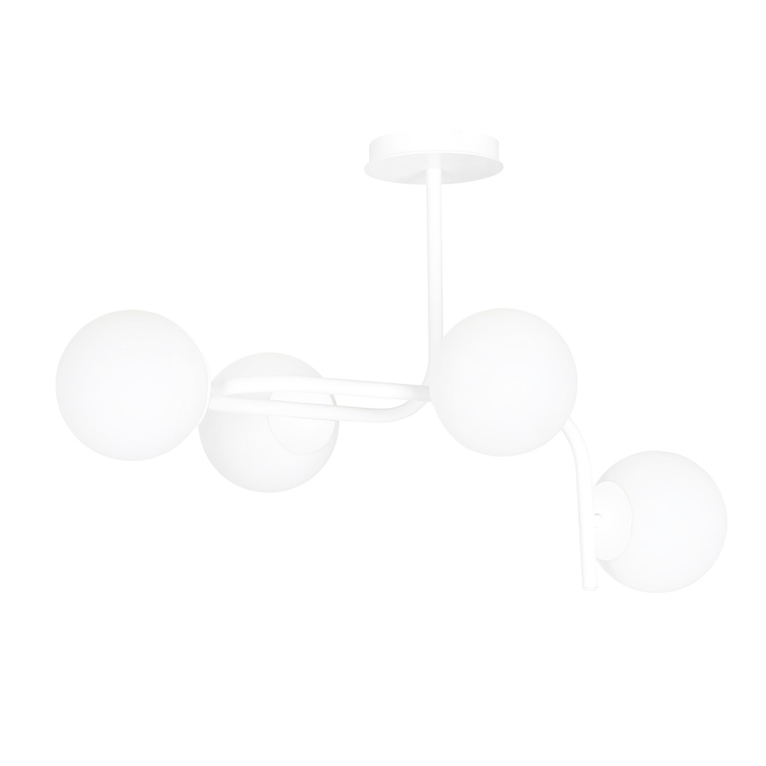 Emibig Stropna svjetiljka KALF 230V 10W MAX LED E14 Čelik/ Staklo Bijela