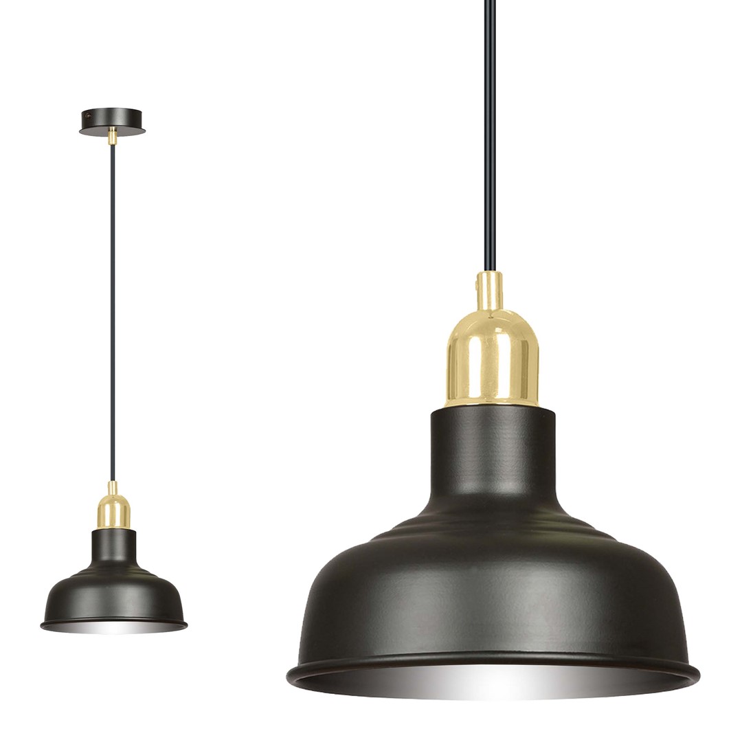 Emibig Visilica IBOR 230V 15W MAX LED E27 Čelik Crna