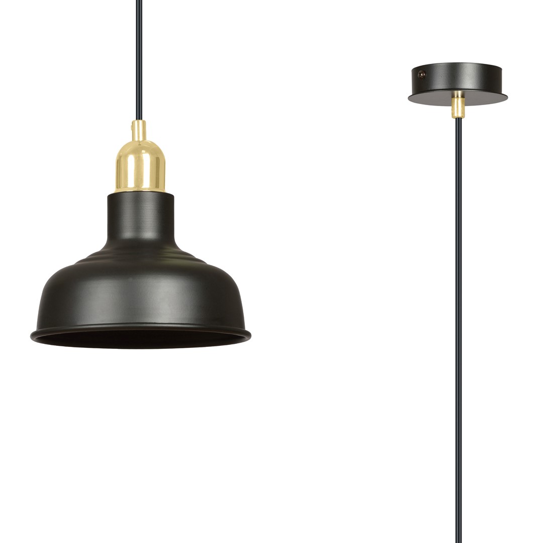Emibig Visilica IBOR 230V 15W MAX LED E27 Čelik Crna