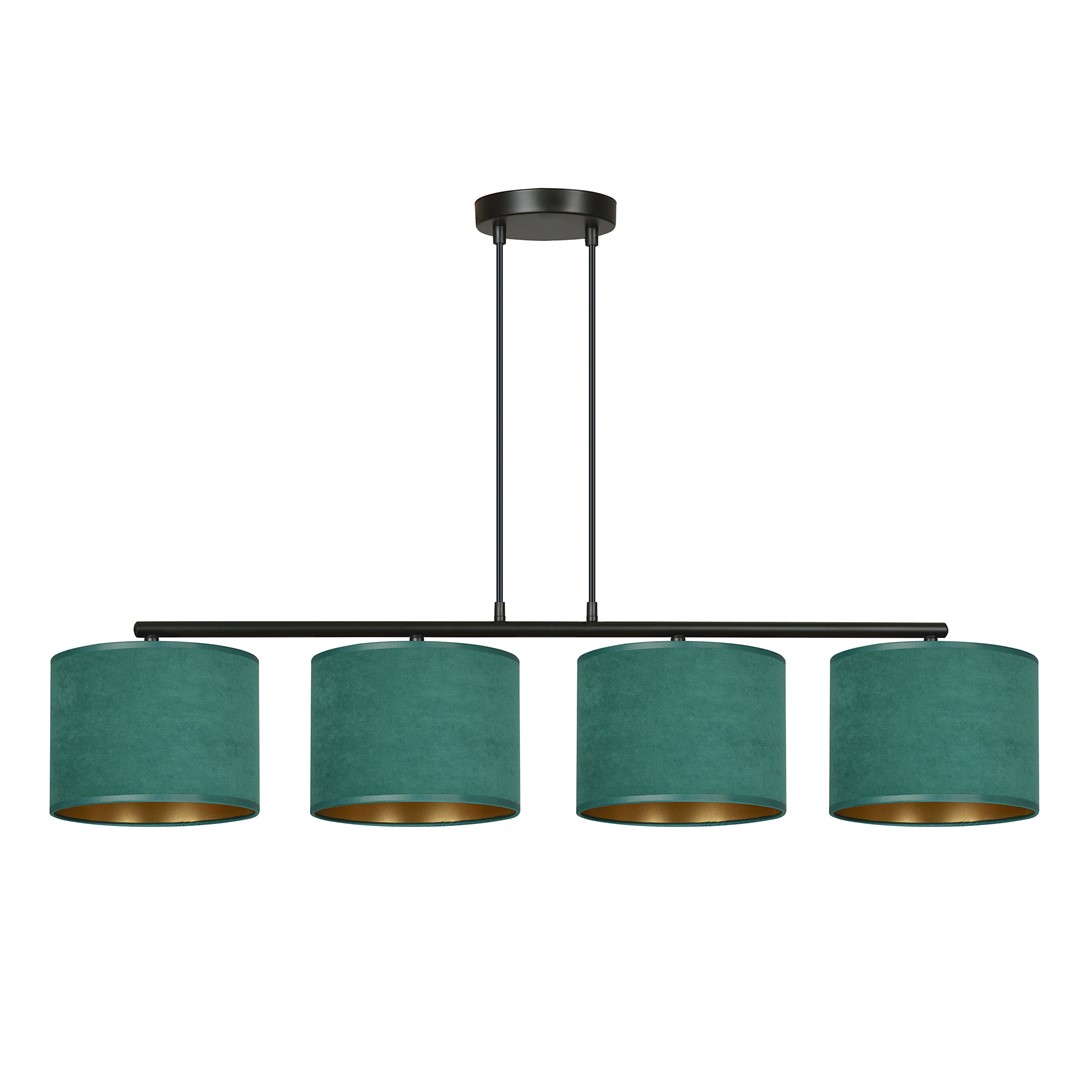 Emibig Visilica HILDE 230V 15W MAX LED E27 Čelik/ Tkanina Crna