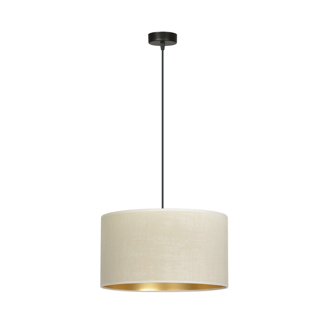 Emibig Visilica HILDE 230V 15W MAX LED E27 Čelik/ Tkanina Crna
