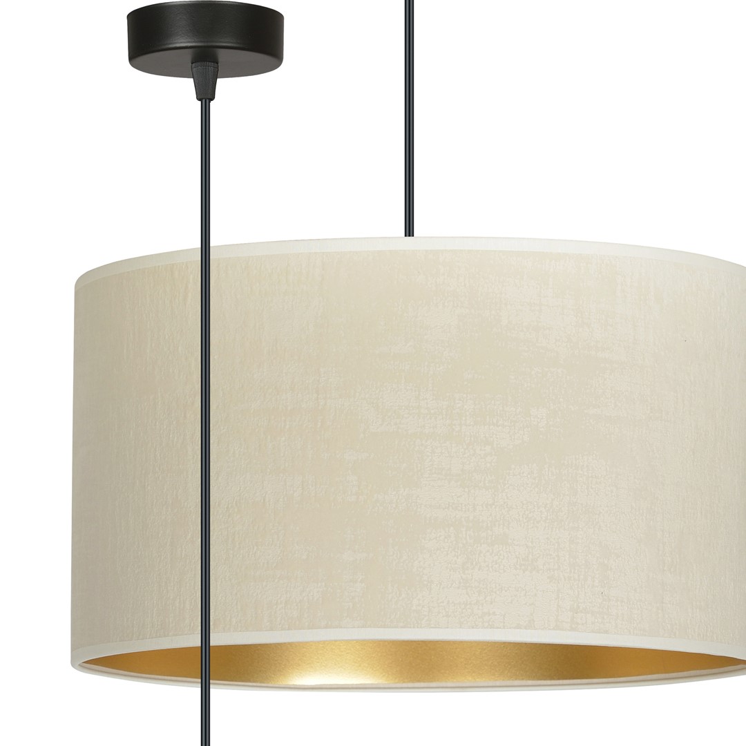 Emibig Visilica HILDE 230V 15W MAX LED E27 Čelik/ Tkanina Crna