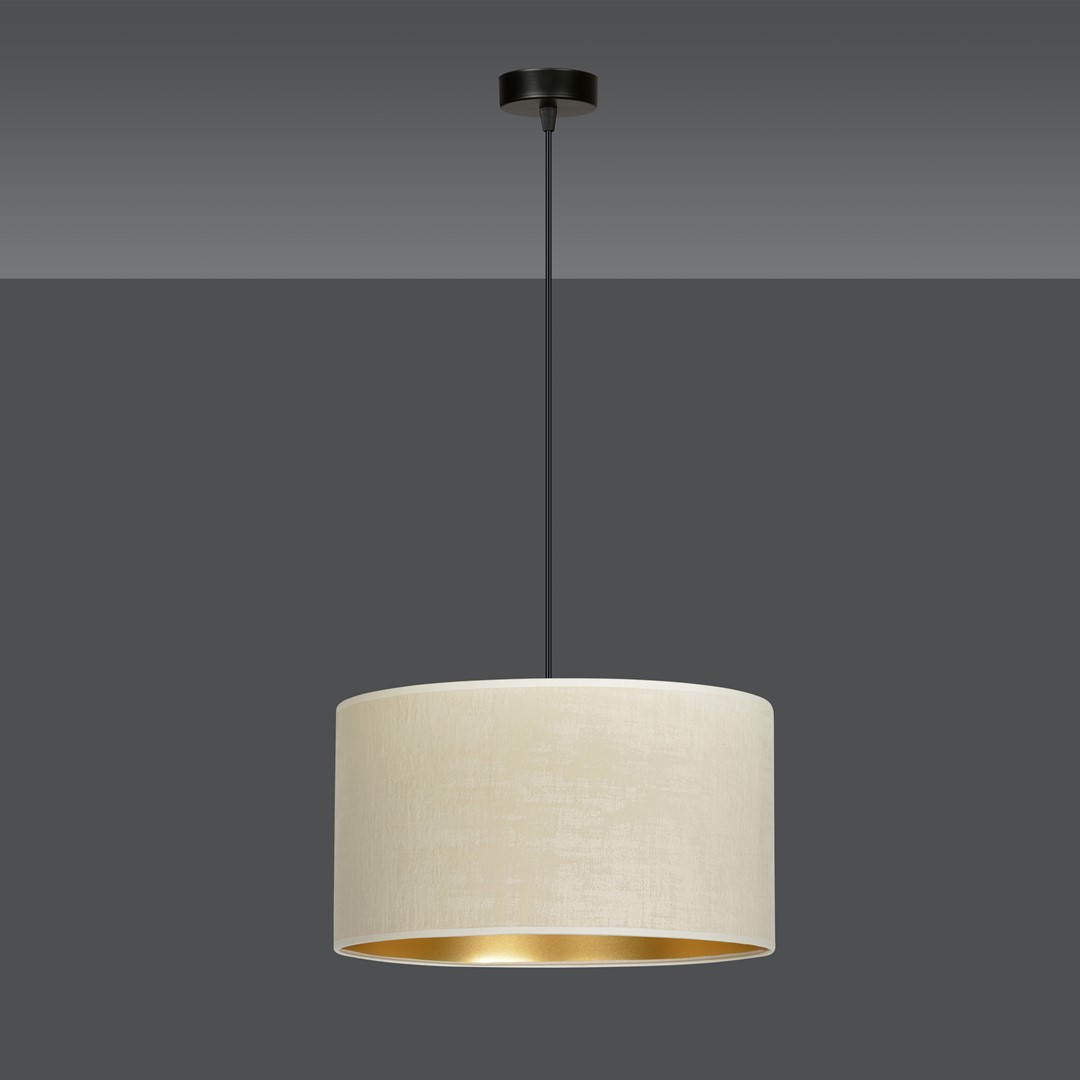 Emibig Visilica HILDE 230V 15W MAX LED E27 Čelik/ Tkanina Crna