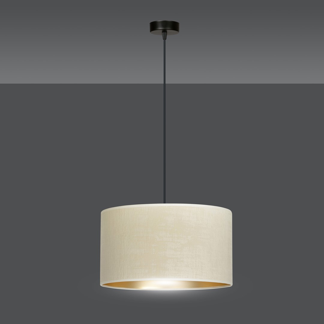 Emibig Visilica HILDE 230V 15W MAX LED E27 Čelik/ Tkanina Crna