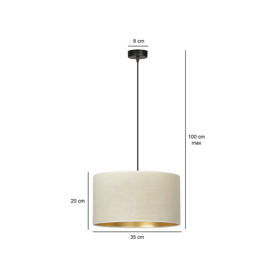Emibig Visilica HILDE 230V 15W MAX LED E27 Čelik/ Tkanina Crna