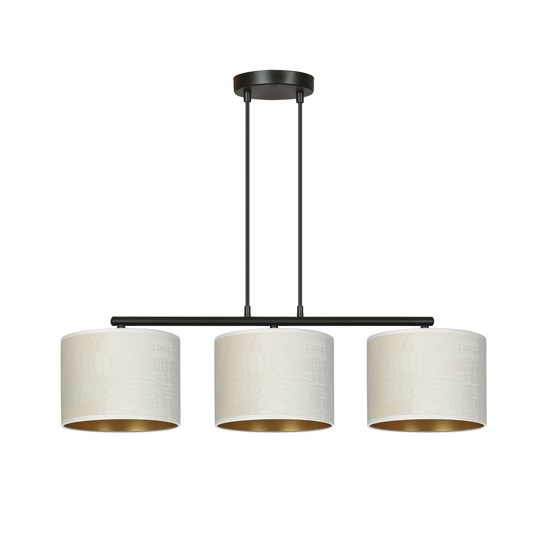 Emibig Visilica HILDE 230V 15W MAX LED E27 Čelik/ Tkanina Crna