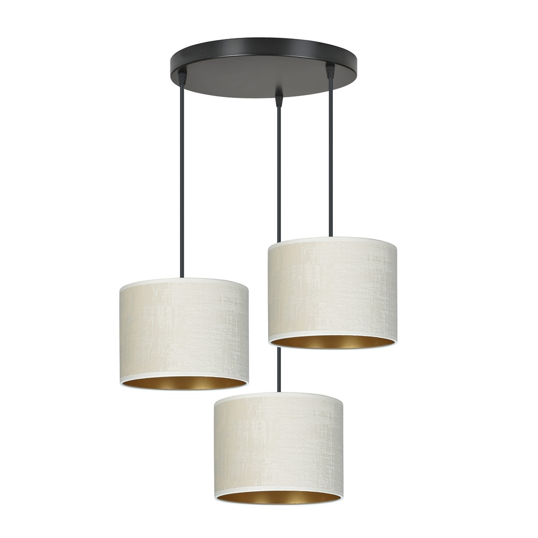 Emibig Visilica HILDE 230V 15W MAX LED E27 Čelik/ Tkanina Crna