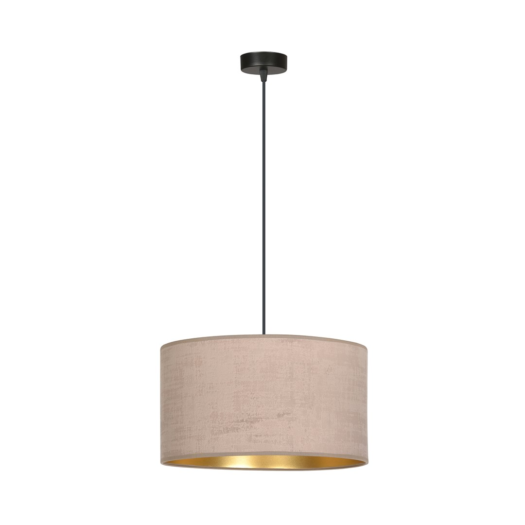 Emibig Visilica HILDE 230V 15W MAX LED E27 Čelik/ Tkanina Crna