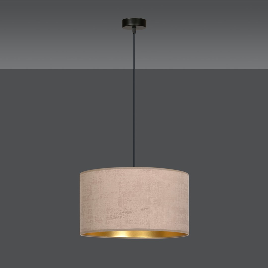 Emibig Visilica HILDE 230V 15W MAX LED E27 Čelik/ Tkanina Crna