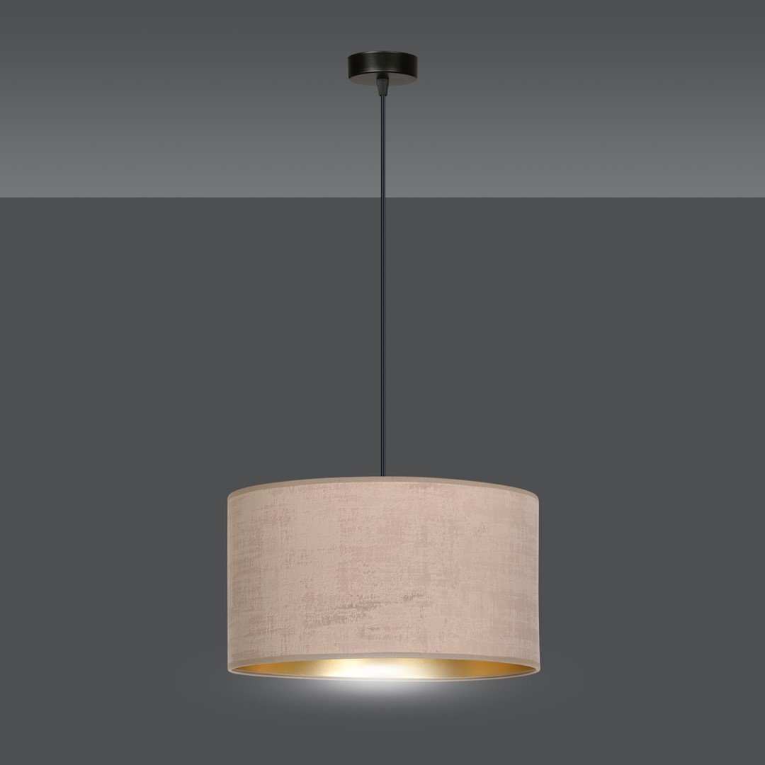 Emibig Visilica HILDE 230V 15W MAX LED E27 Čelik/ Tkanina Crna