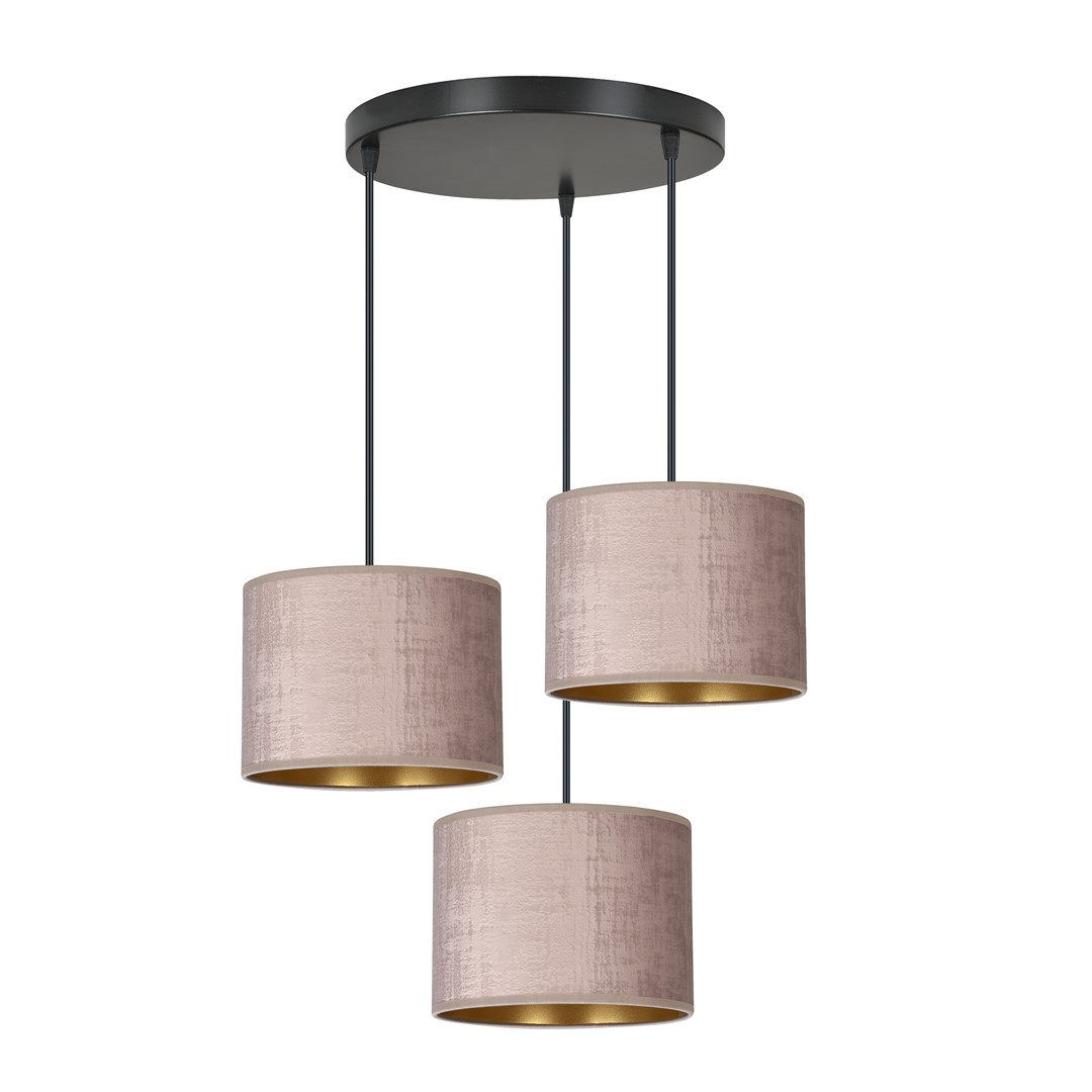 Emibig Visilica HILDE 230V 15W MAX LED E27 Čelik/ Tkanina Crna