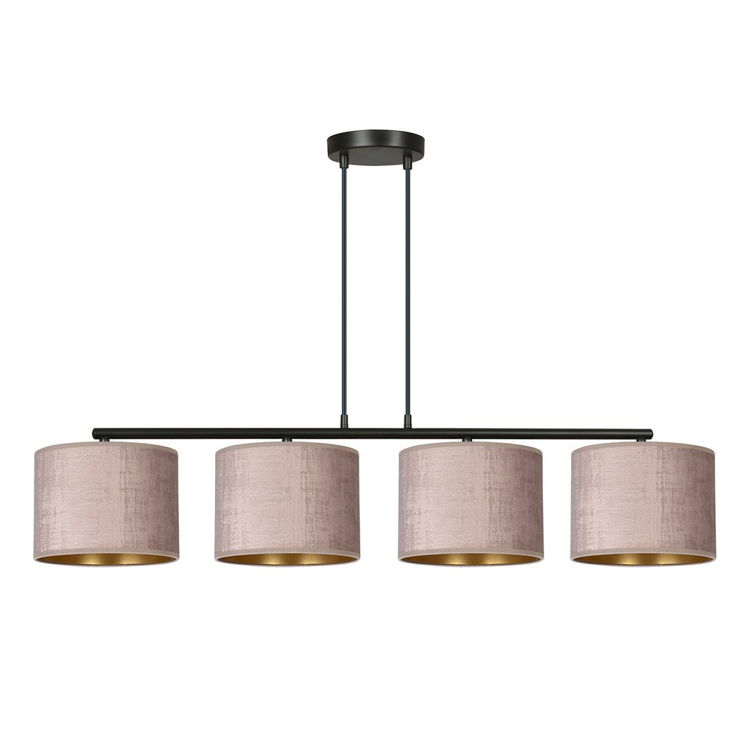 Emibig Visilica HILDE 230V 15W MAX LED E27 Čelik/ Tkanina Crna
