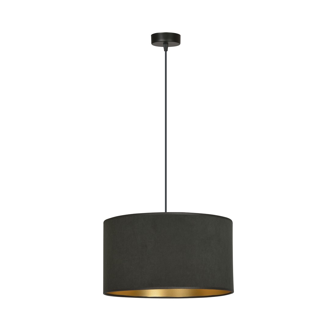 Emibig Visilica HILDE 230V 15W MAX LED E27 Čelik/ Tkanina Crna