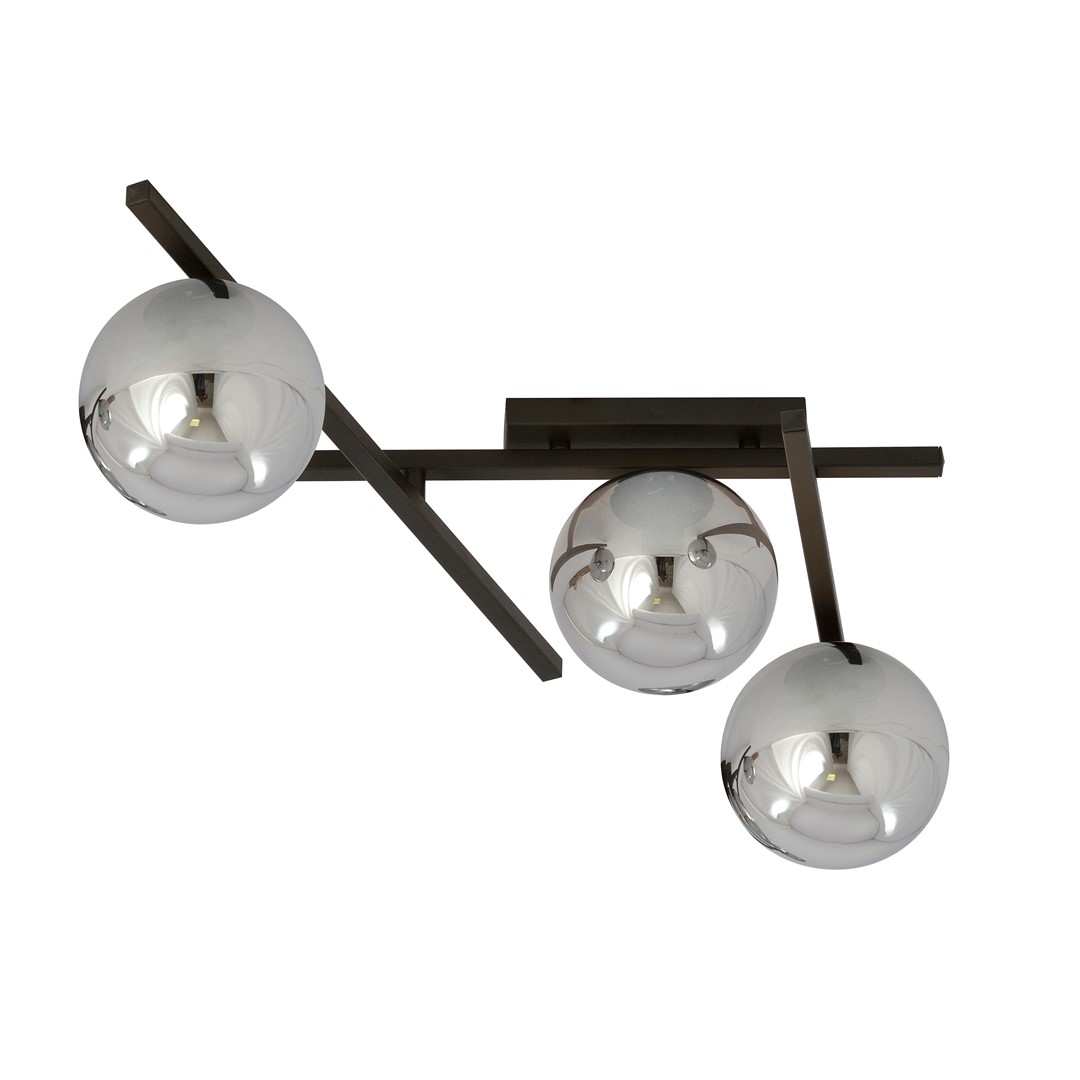 Emibig Stropna svjetiljka SMART 230V 10W MAX LED E14 Čelik/ Staklo Crna