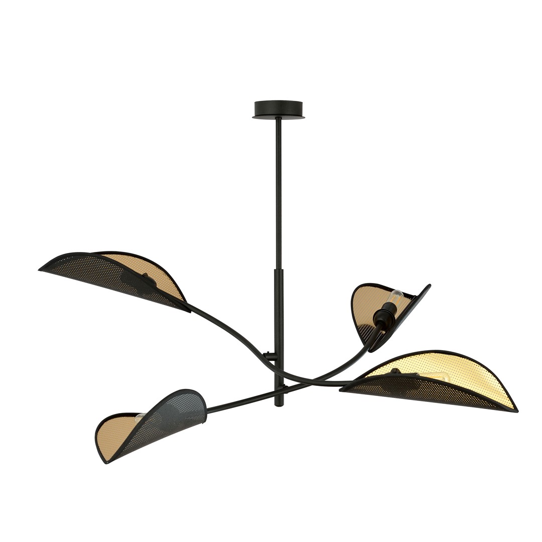 Emibig Stropna svjetiljka LOTUS 230V 10W MAX LED E14 Čelik/ Tkanina Crna
