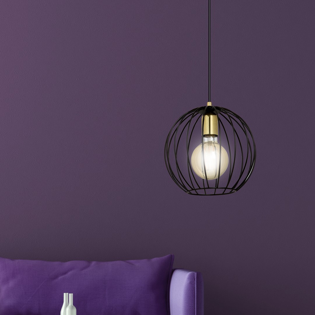 Emibig Visilica ALBIO 230V 15W MAX LED E27 Čelik Crna