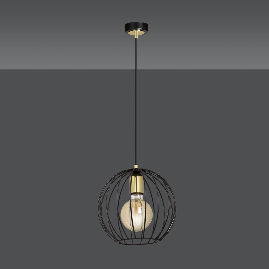 Emibig Visilica ALBIO 230V 15W MAX LED E27 Čelik Crna