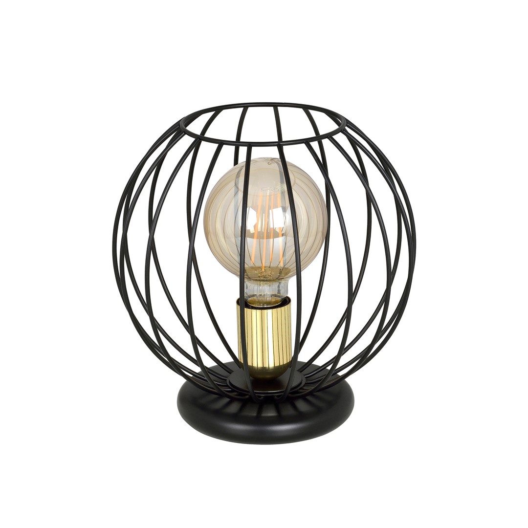 Emibig Stolna lampa ALBIO 230V 15W MAX LED E27 Čelik Crna