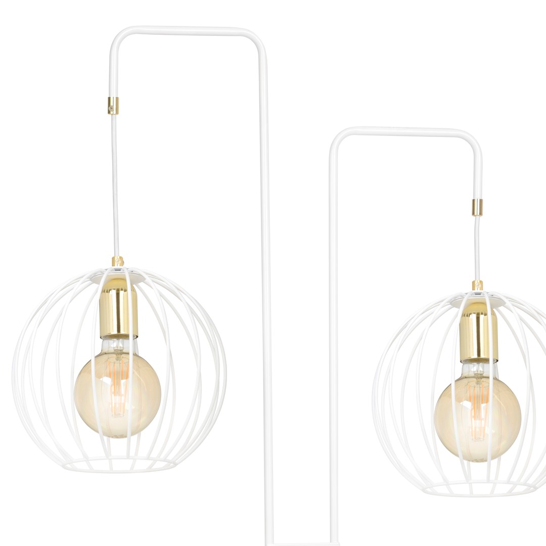 Emibig Podna lampa ALBIO 230V 15W MAX LED E27 Čelik Bijela