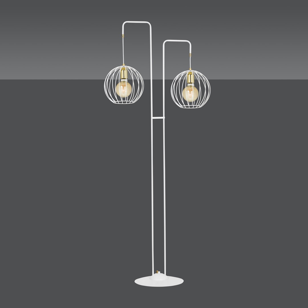 Emibig Podna lampa ALBIO 230V 15W MAX LED E27 Čelik Bijela
