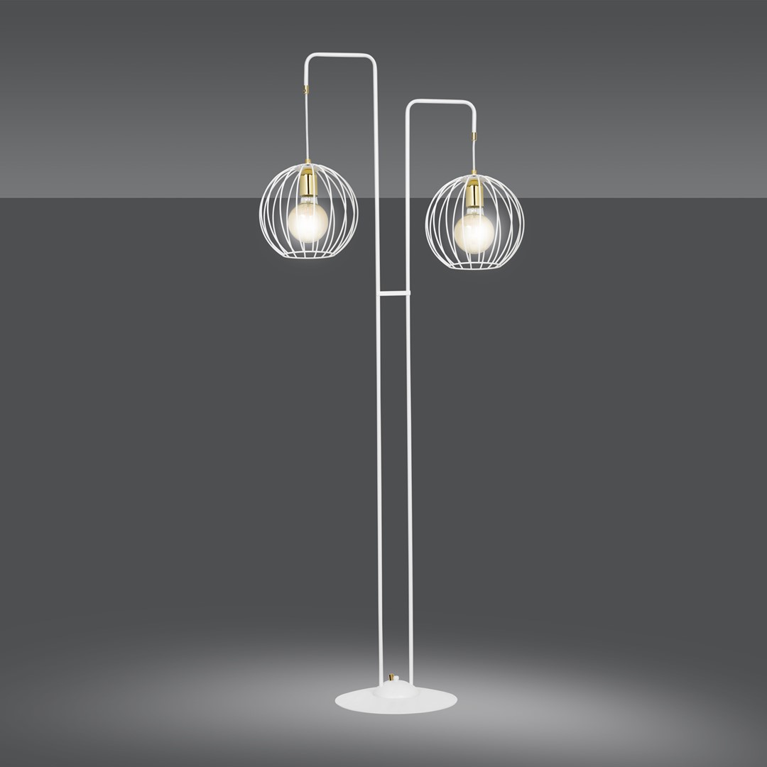 Emibig Podna lampa ALBIO 230V 15W MAX LED E27 Čelik Bijela