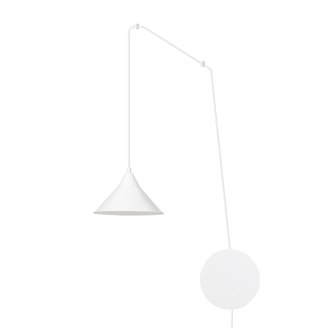 Emibig Visilica ABRAMO 230V 15W MAX LED E27 Čelik Bijela