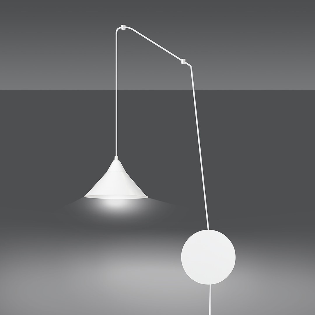 Emibig Visilica ABRAMO 230V 15W MAX LED E27 Čelik Bijela