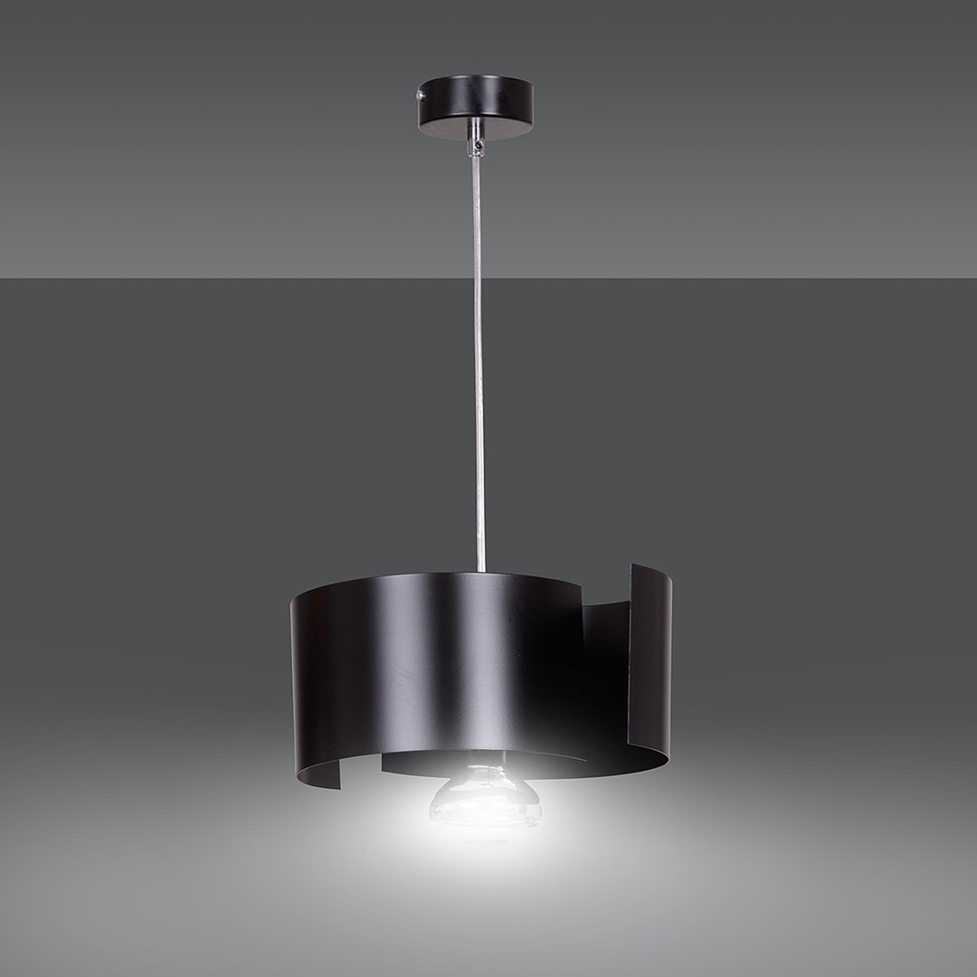 Emibig Visilica VIXON 230V 15W MAX LED E27 Čelik Crna