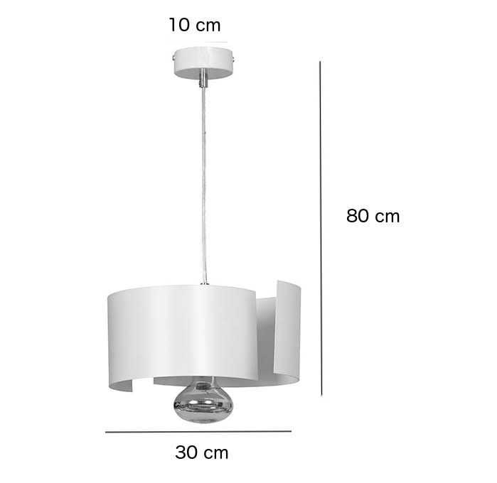 Emibig Visilica VIXON 230V 15W MAX LED E27 Čelik Bijela