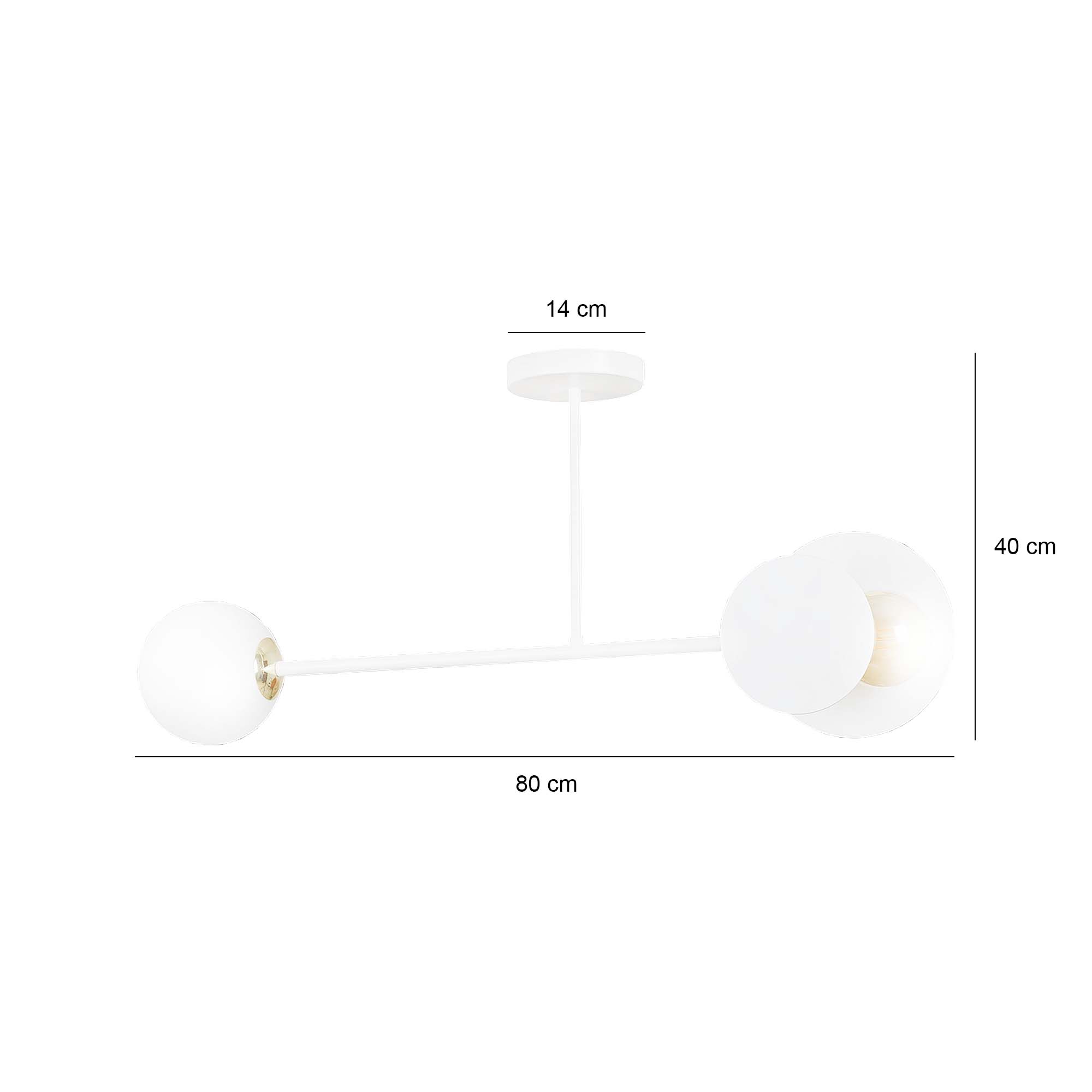 Emibig Stropna svjetiljka MINERVA 230V 15W MAX LED E27 Čelik/ Staklo Bijela