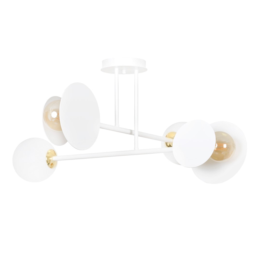 Emibig Stropna svjetiljka MINERVA 230V 15W MAX LED E27 Čelik/ Staklo Bijela