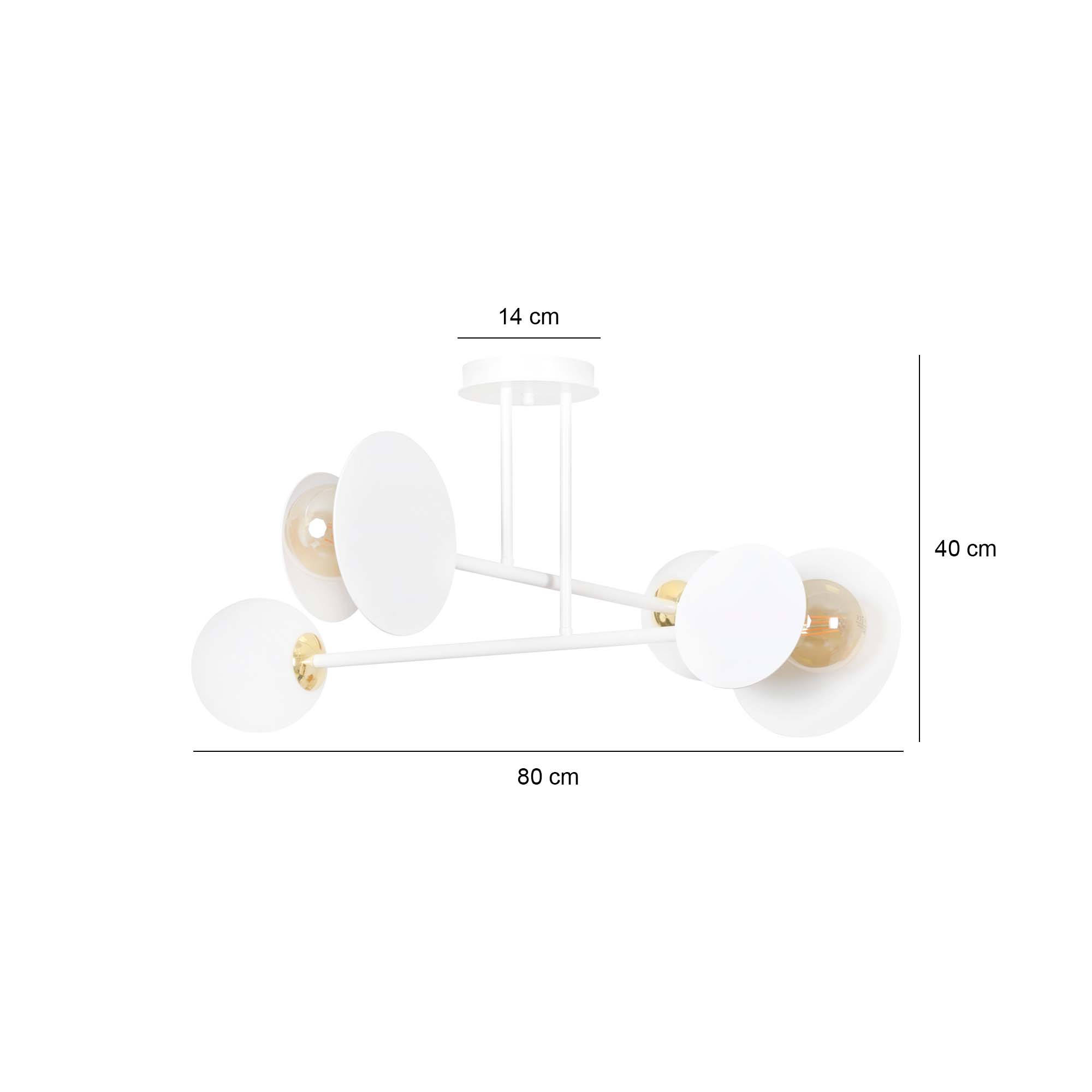 Emibig Stropna svjetiljka MINERVA 230V 15W MAX LED E27 Čelik/ Staklo Bijela