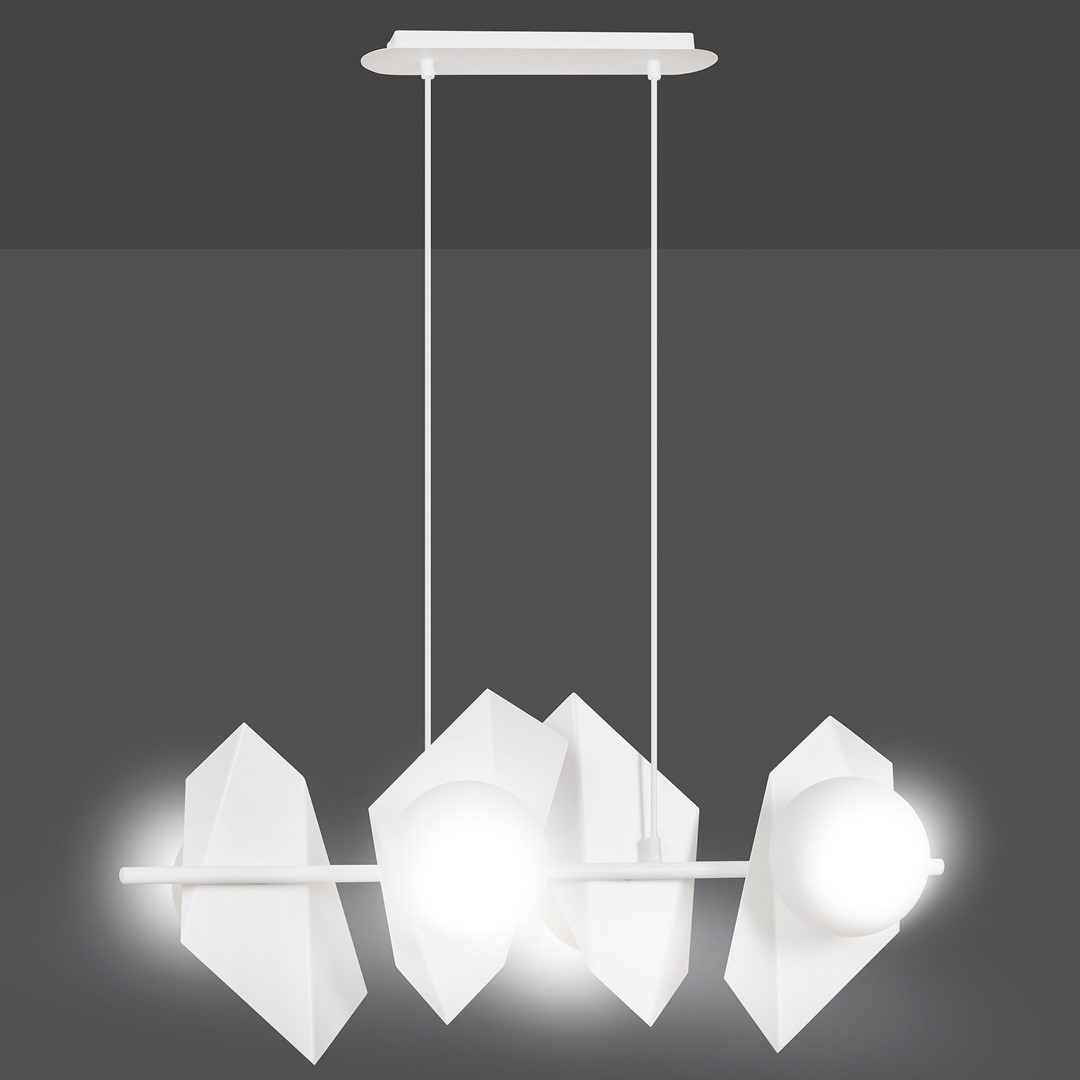 Emibig Visilica DRIFTON 230V 10W MAX LED E14 Čelik/ Staklo Bijela