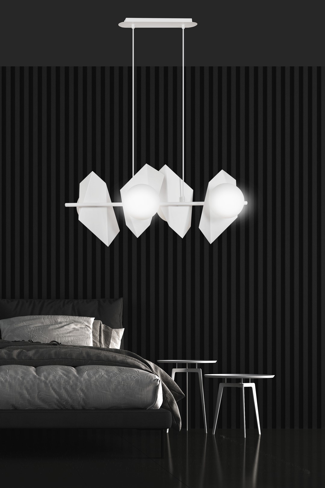 Emibig Visilica DRIFTON 230V 10W MAX LED E14 Čelik/ Staklo Bijela