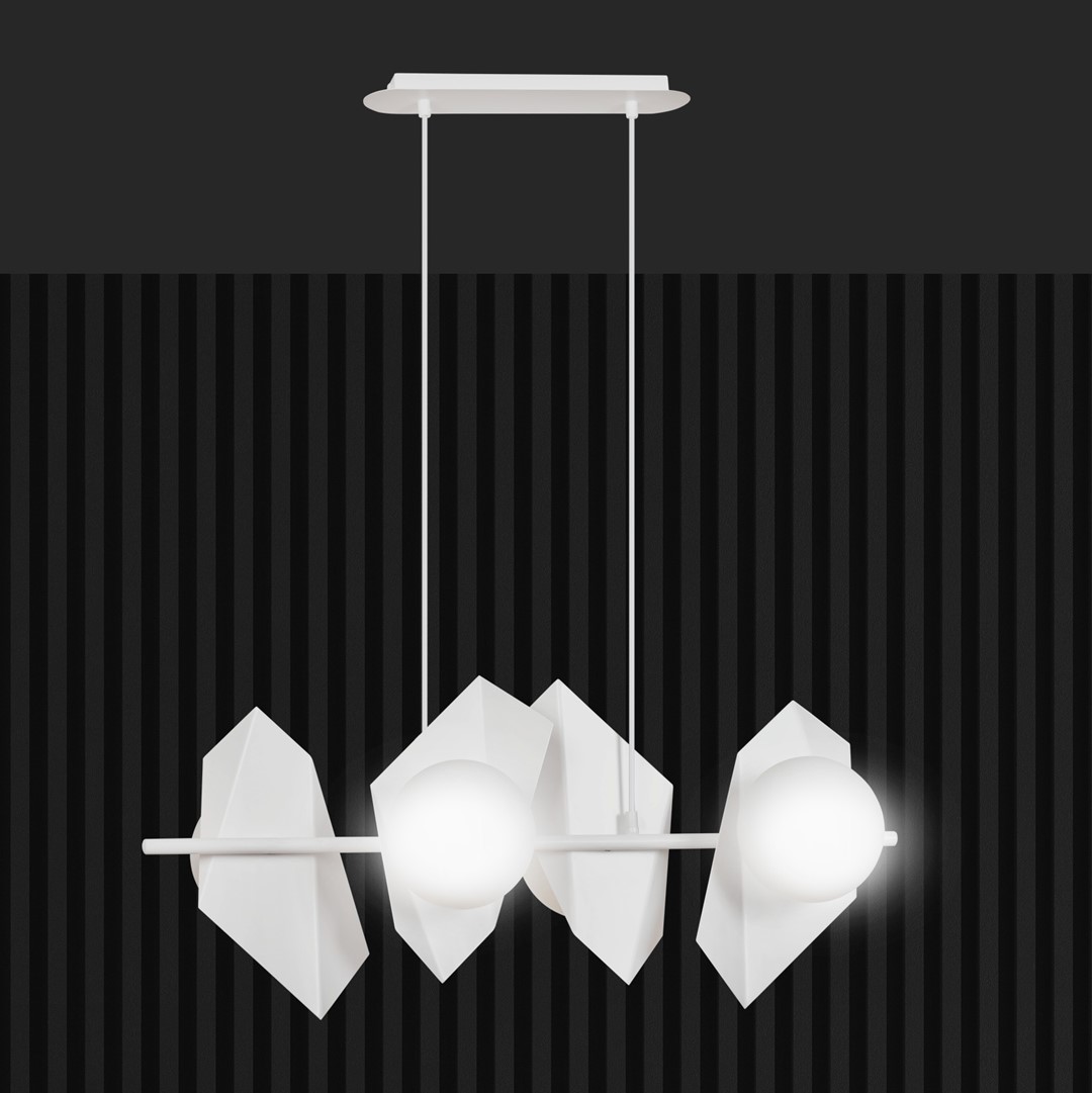 Emibig Visilica DRIFTON 230V 10W MAX LED E14 Čelik/ Staklo Bijela