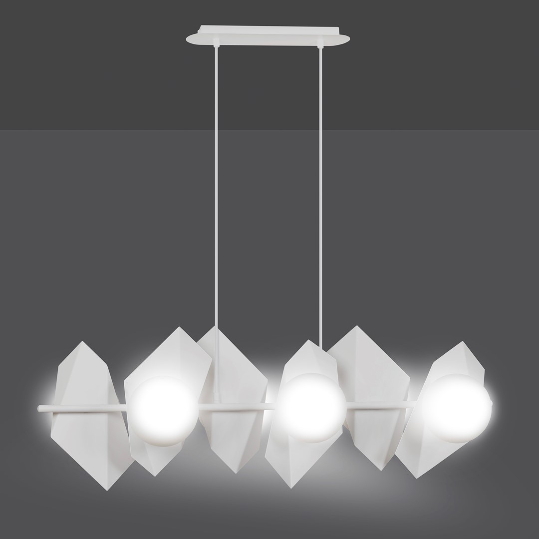 Emibig Visilica DRIFTON 230V 10W MAX LED E14 Čelik/ Staklo Bijela