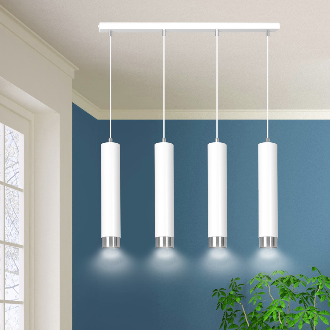 Emibig Visilica KIBO 230V 10W MAX LED GU10 Čelik Bijela/ Srebrna