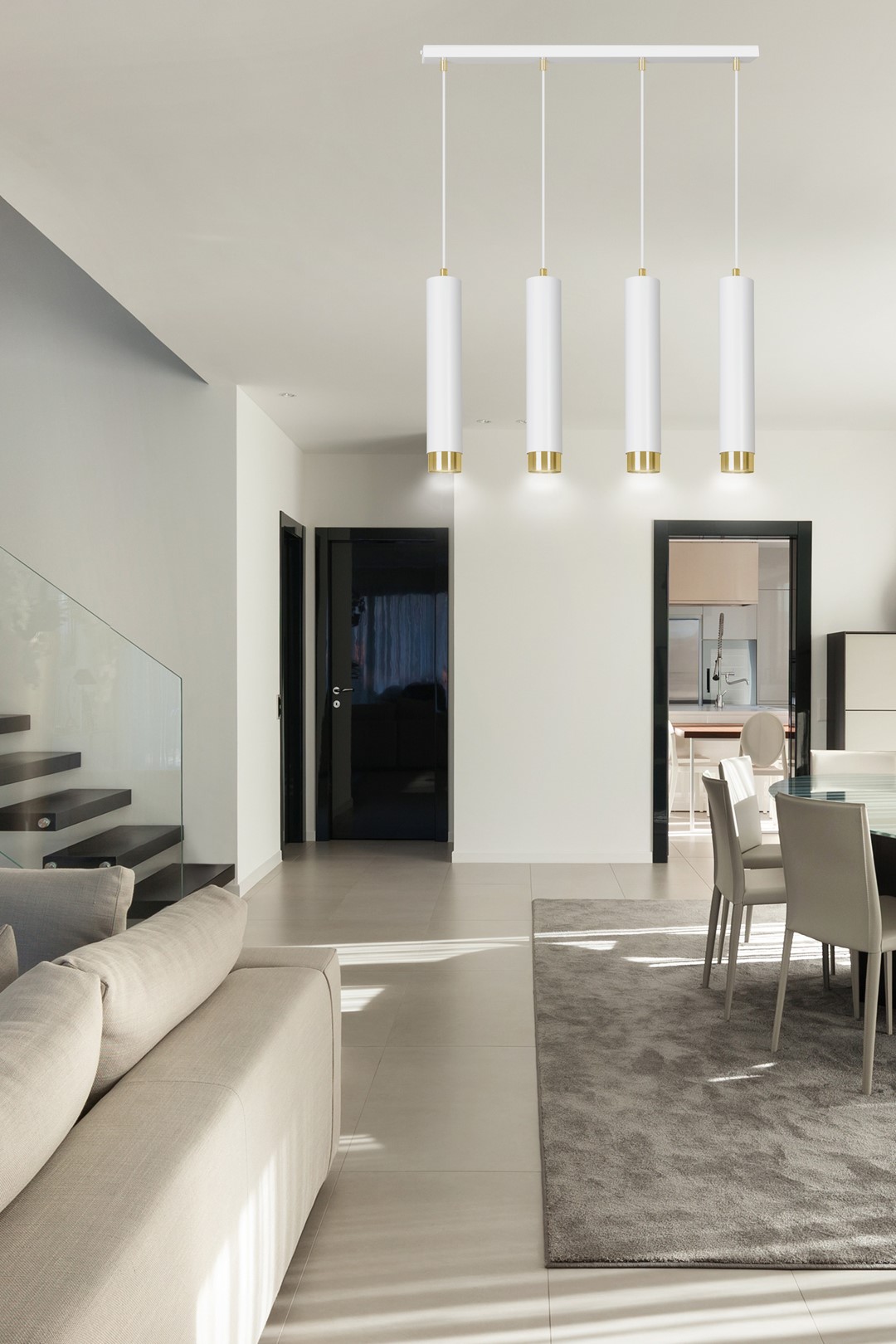 Emibig Visilica KIBO 230V 10W MAX LED GU10 Čelik Bijela/ Zlatna