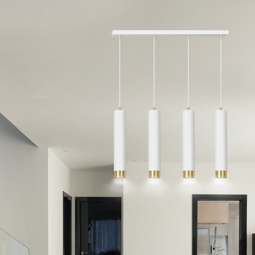 Emibig Visilica KIBO 230V 10W MAX LED GU10 Čelik Bijela/ Zlatna