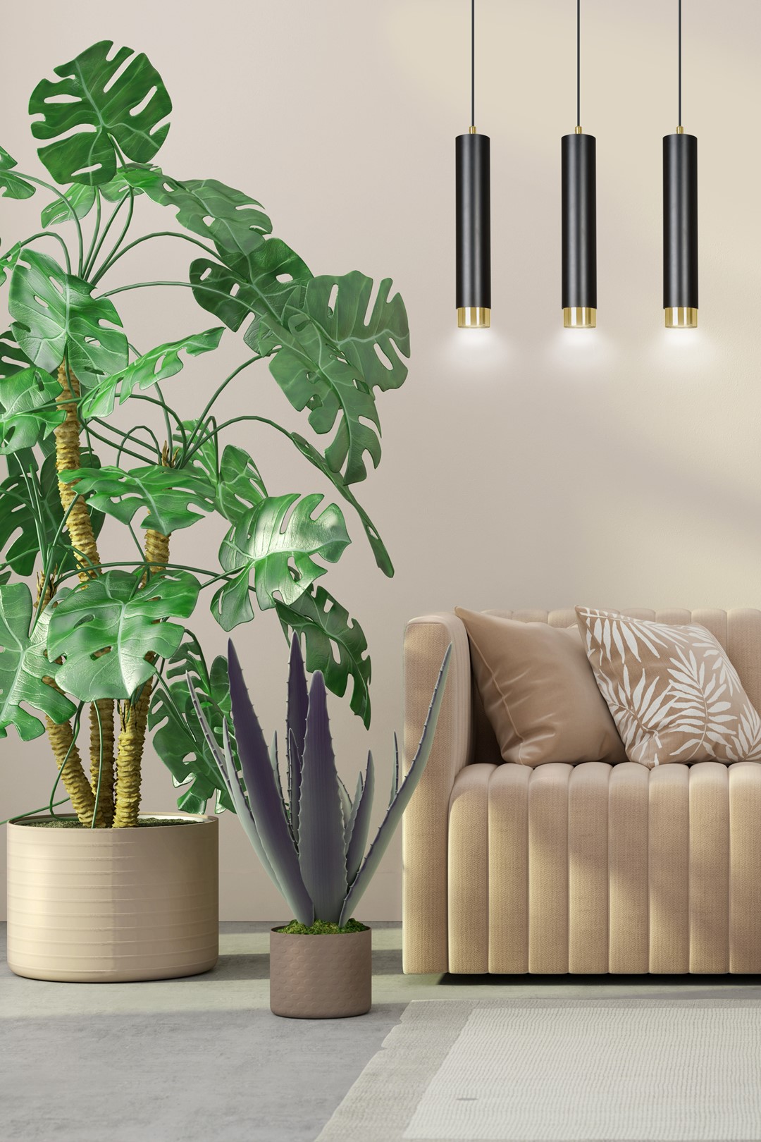 Emibig Visilica KIBO 230V 10W MAX LED GU10 Čelik Crna/ Zlatna