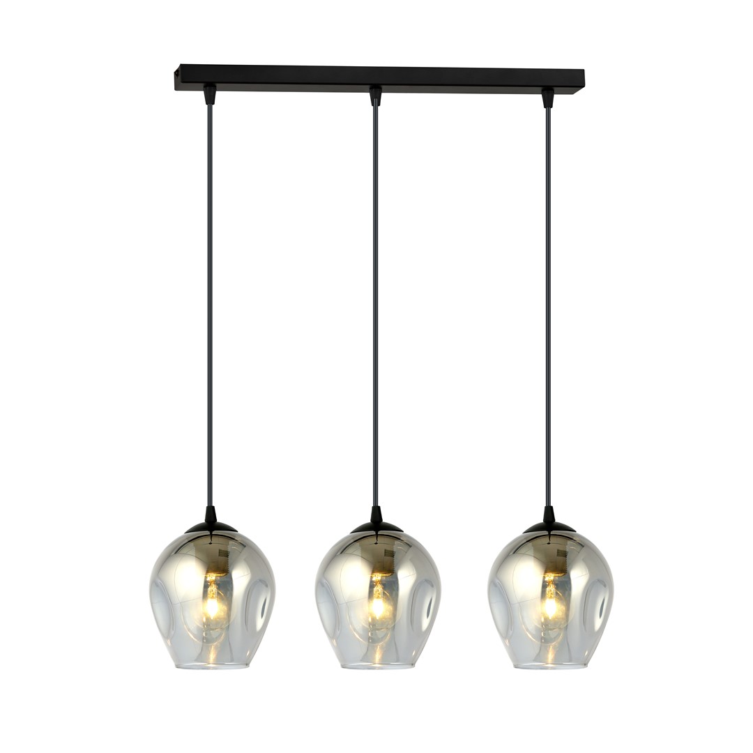 Emibig Visilica ISTAR 230V 10W MAX LED E27 Čelik/ Staklo Crna